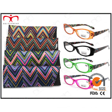 Senhoras moda plástico óculos Eyewearframe óculos de leitura com bolsa (MRP21661)